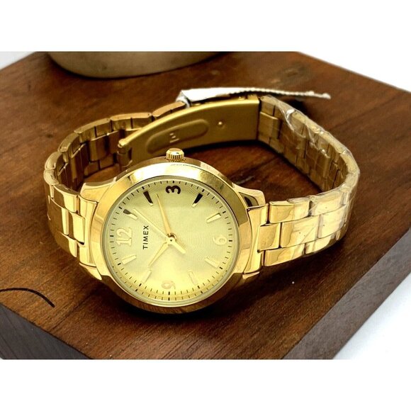 Timex Women's Watch TW2V36000 Quartz Gold Stainless Steel 32mm - Picture 8 of 14